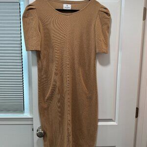 Dudley Stephens dress Size L with pleated puff short sleeves